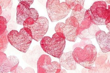 Delicate, heart-shaped confetti pattern