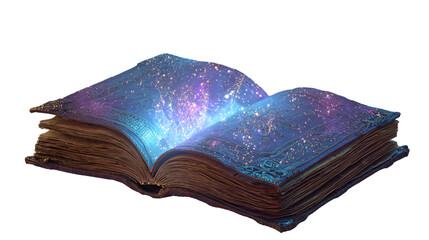 Ancient Magic Grimoire Book PNG Isolated Halloween Prop