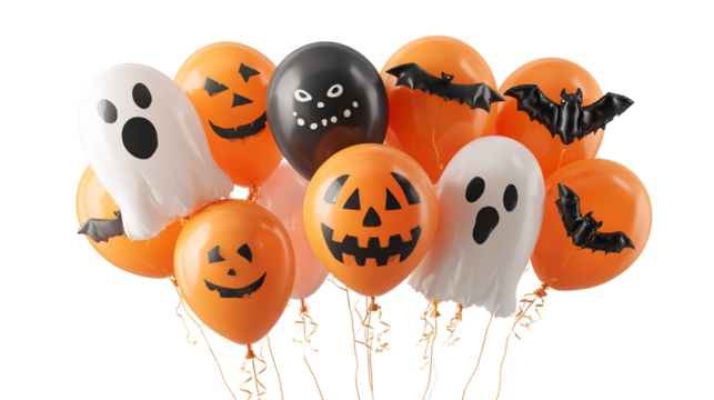 Funny Cartoon Pumpkin balloon PNG Transparent
