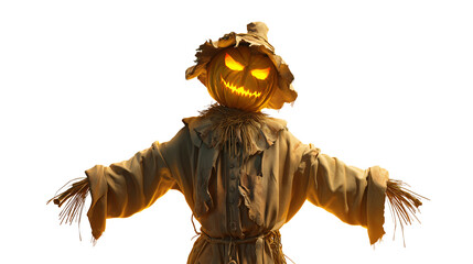 Haunted Pumpkin Lantern PNG Isolated Prop