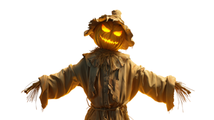 Haunted Pumpkin Lantern PNG Isolated Prop