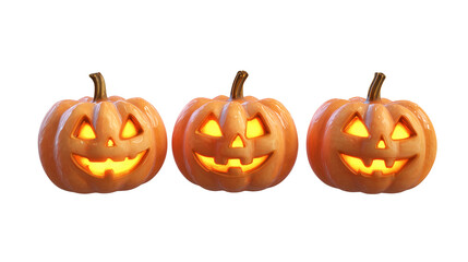 Angry Halloween Pumpkin PNG Isolated
