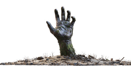 Zombie Rising Hand from Grave PNG Transparent