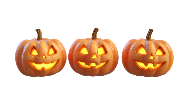Angry Halloween Pumpkin PNG Isolated
