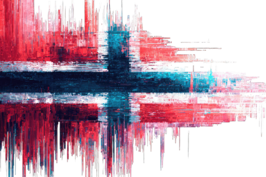 Abstract distorted flag design