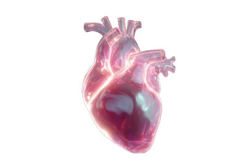 3D rendered translucent heart