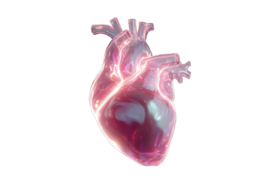 3D rendered translucent heart