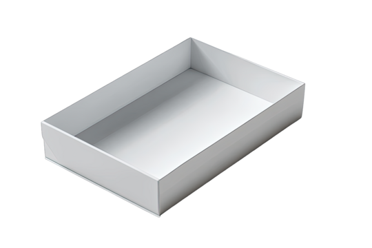 Empty white rectangular box.  3D rendering