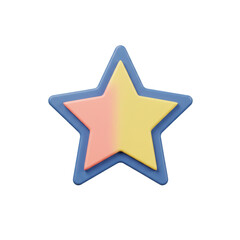 Fototapeta premium Artistic representation of a vibrant, three-dimensional star symbol against a stark background
