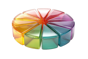 Colorful pie chart graphic