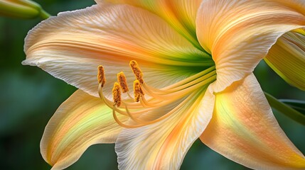 Peach Lily Flower Macro Closeup Photography