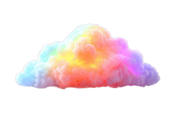 Colorful cloud shape