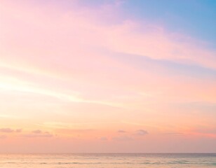 Soft sunset over the ocean