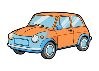 Fototapeta premium small car isolated transparent background vector illustration