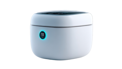 White, rounded, compact container