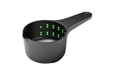 Modern measuring cup with illuminated markings