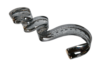 Spiral measuring tape, 3D render
