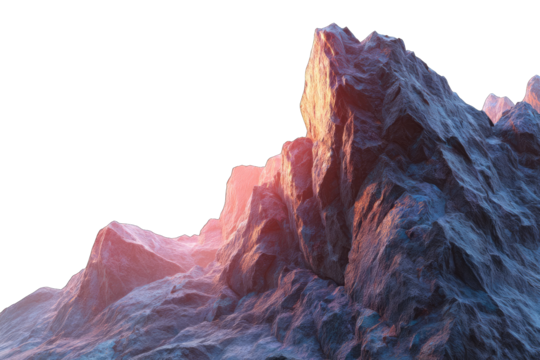 Sunrise on a rugged mountain range