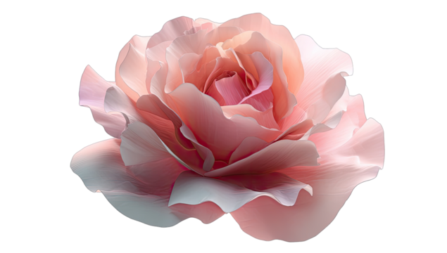 Close-up of a delicate, light peach rose