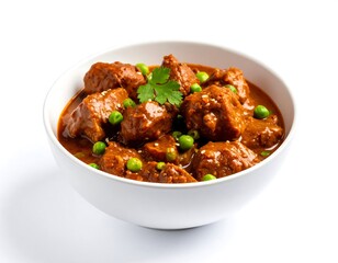 Fototapeta premium Spicy meat stew in white bowl