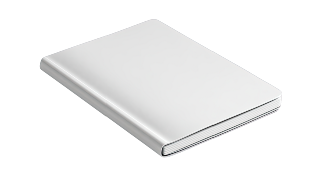 Blank white book icon