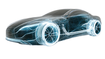 Abstract car design,  tech futuristic