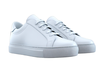 Pair of white sneakers.  Modern design