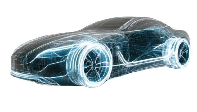 Abstract car design,  tech futuristic