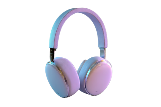 Pastel headphones in 3D
