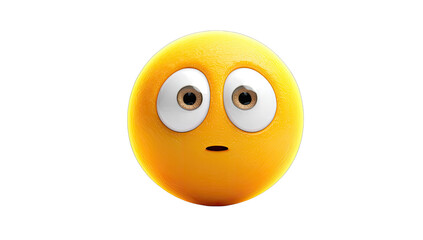 Fototapeta premium 3D rendered surprised emoticon