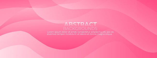 Modern pink abstract background with flowing wave shapes for website headers.