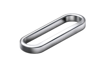 Sleek oval-shaped metal handle