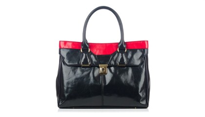 Naklejka premium Black and red handbag
