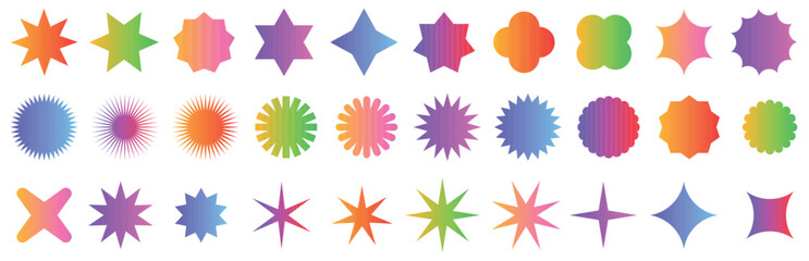 Abstract geometric gradient vector shapes and icons.