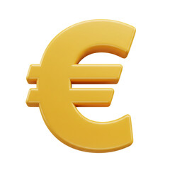 A golden, three-dimensional rendering of the Euro currency symbol, isolated against a stark black background, showcasing its iconic design and financial representation.