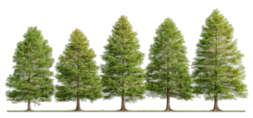 Row of coniferous trees