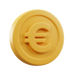 Fototapeta premium A close-up shot showcases a golden coin featuring the Euro currency symbol, likely representing financial transactions, wealth, and economic concepts on a dark background.