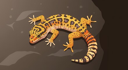Obraz premium Colorful Gecko Icon