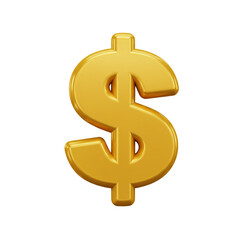Fototapeta premium A gleaming golden dollar sign, rendered in a polished, three-dimensional style, symbolizes wealth, finance, and the concept of monetary value against a stark black background.