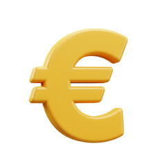 A vibrant, three-dimensional rendering showcases the currency symbol, a golden emblem representing financial value and economic transactions, isolated against a dark backdrop.