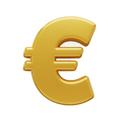 Obraz premium A gleaming golden Euro symbol, rendered in a three-dimensional style, stands out against a stark black backdrop, symbolizing wealth and financial transactions.