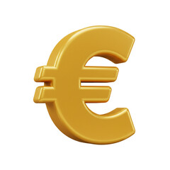 Fototapeta premium A golden, three-dimensional rendering of the Euro currency symbol, isolated against a stark black background, showcasing its metallic texture and financial representation.