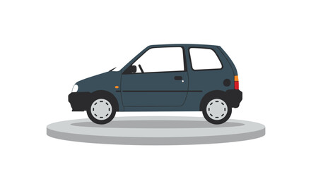 Fototapeta premium Car illustration display digital art minimalist style isolated background side view modern design. Vector illustration