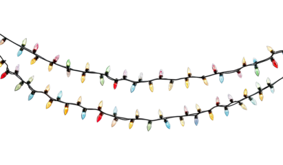 Christmas lights garland