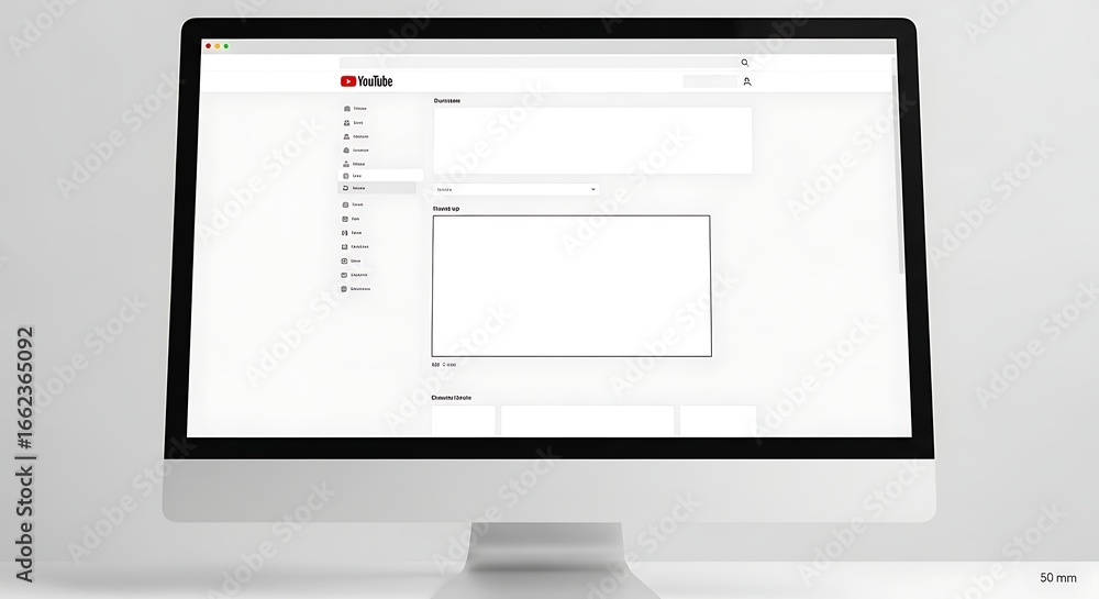 Aufkleber displaying social media platform on computer screen for content creation