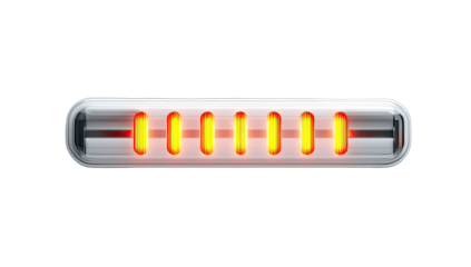 3D rendering of a glowing progress bar