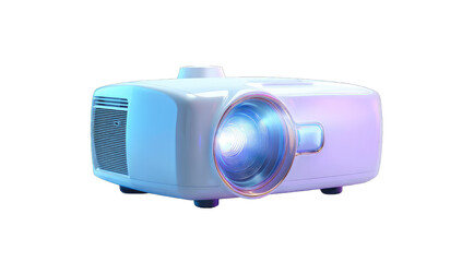 Light-blue projector, 3D rendering