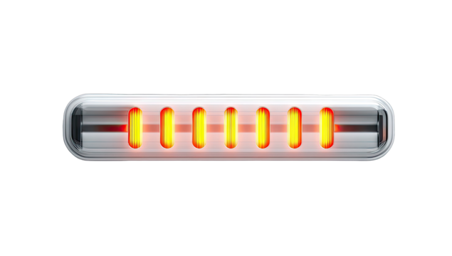 3D rendering of a glowing progress bar