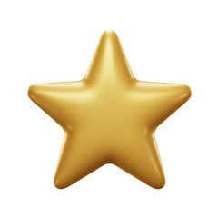 Fototapeta premium A beautifully rendered golden star, showcasing a smooth, glossy texture and a radiant, eye-catching appearance against a stark black background, emphasizing its elegant form.