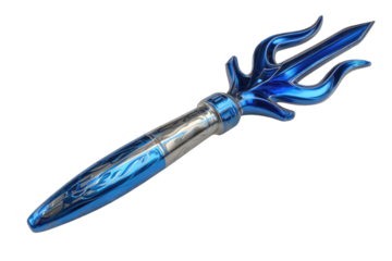 3D Rendered Blue Trident Pen